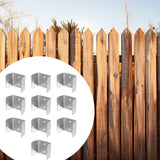 Maxbell 10x Fence Brackets Heavy Duty Parts Connecting for Balcony Wood Fencing Lawn 50mm