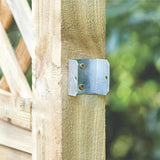 Maxbell 10x Fence Brackets Heavy Duty Parts Connecting for Balcony Wood Fencing Lawn 50mm