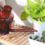 Maxbell Watering Can Decorative 1L Garden Water Can for Greenhouse Flowers Courtyard Brown