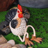 Maxbell 2x Easter Chicken Statues Long Legs Creative Funny Craft for Lawn Patio Farm
