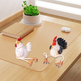 Maxbell 2x Easter Chicken Statues Long Legs Creative Funny Craft for Lawn Patio Farm