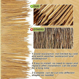 Maxbell Straw Roof Thatch Simulated Multifunctional Ornament Carpet for Garden Patio