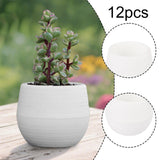 Maxbell 12 Pieces Small Flower Pots Simple Containers for Yard Balcony Indoor Plants White