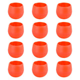Maxbell 12 Pieces Small Flower Pots Simple Containers for Yard Balcony Indoor Plants Red