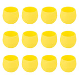 Maxbell 12 Pieces Small Flower Pots Simple Containers for Yard Balcony Indoor Plants Yellow