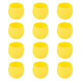 Maxbell 12 Pieces Small Flower Pots Simple Containers for Yard Balcony Indoor Plants Yellow