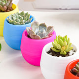 Maxbell 12 Pieces Small Flower Pots Simple Containers for Yard Balcony Indoor Plants Mixed Colors