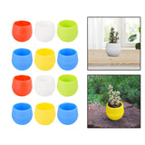 Maxbell 12 Pieces Small Flower Pots Simple Containers for Yard Balcony Indoor Plants Mixed Colors