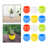 Maxbell 12 Pieces Small Flower Pots Simple Containers for Yard Balcony Indoor Plants Mixed Colors
