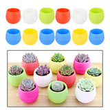 Maxbell 12 Pieces Small Flower Pots Simple Containers for Yard Balcony Indoor Plants Mixed Colors