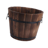 Maxbell Wooden Flower Pot with Handle Decorative Flowerpot for Bedroom Office Garden