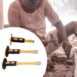Maxbell Carving Chisel Flat Head Comfortable Grip Flat Chisel for Concrete Rock Mortar 20cm