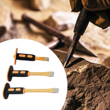 Maxbell Carving Chisel Flat Head Comfortable Grip Flat Chisel for Concrete Rock Mortar 20cm
