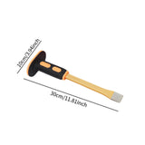 Maxbell Carving Chisel Flat Head Comfortable Grip Flat Chisel for Concrete Rock Mortar 30cm