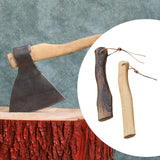 Maxbell Axe Handle Sturdy Wooden Hatchet Handle for DIY Gardening Outdoor Activities 26x3.8x1.3cm