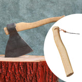 Maxbell Axe Handle Sturdy Wooden Hatchet Handle for DIY Gardening Outdoor Activities 32x3.8x1.7cm