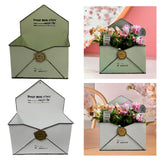 Maxbell Chic Metal Wall Planter Creative Iron Wall Vase for Indoor Outdoor Wall Home Green