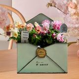 Maxbell Chic Metal Wall Planter Creative Iron Wall Vase for Indoor Outdoor Wall Home Green