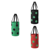 Maxbell Hanging Planter Bag Strawberry Compact 3 gallons for Gardening Garden Flower Green