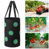 Maxbell Hanging Planter Bag Strawberry Compact 3 gallons for Gardening Garden Flower Black