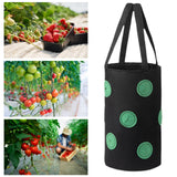 Maxbell Hanging Planter Bag Strawberry Compact 3 gallons for Gardening Garden Flower Black