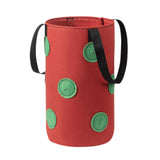 Maxbell Hanging Planter Bag Strawberry Compact 3 gallons for Gardening Garden Flower Red