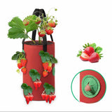 Maxbell Hanging Planter Bag Strawberry Compact 3 gallons for Gardening Garden Flower Red