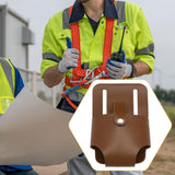 Maxbell Tape Measure Holder for Belt Stylish Measuring Tape Belt Clip for Carpenters Dark Brown