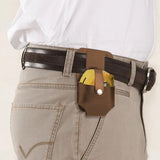 Maxbell Tape Measure Holder for Belt Stylish Measuring Tape Belt Clip for Carpenters Dark Brown