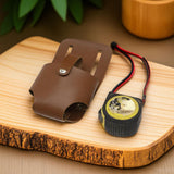 Maxbell Tape Measure Holder for Belt Stylish Measuring Tape Belt Clip for Carpenters Dark Brown