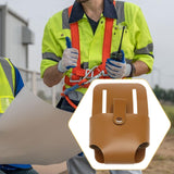Maxbell Tape Measure Holder for Belt Stylish Measuring Tape Belt Clip for Carpenters Light Brown
