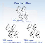 Maxbell 4 Pieces Flag Pole Rings Stainless Steel Adjustable Flag Pole Clips for Boat Style C
