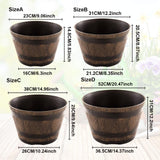 Maxbell Flower Pot Rustic Ornament Decorative Bucket Planter for Garden Balcony Desk S