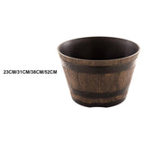 Maxbell Flower Pot Rustic Ornament Decorative Bucket Planter for Garden Balcony Desk S
