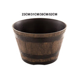 Maxbell Flower Pot Rustic Ornament Decorative Bucket Planter for Garden Balcony Desk S