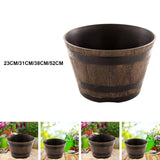 Maxbell Flower Pot Rustic Ornament Decorative Bucket Planter for Garden Balcony Desk S