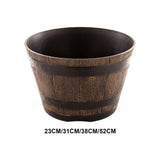 Maxbell Flower Pot Rustic Ornament Decorative Bucket Planter for Garden Balcony Desk S