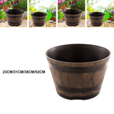 Maxbell Flower Pot Rustic Ornament Decorative Bucket Planter for Garden Balcony Desk S