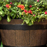 Maxbell Flower Pot Rustic Ornament Decorative Bucket Planter for Garden Balcony Desk S