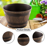 Maxbell Flower Pot Rustic Ornament Decorative Bucket Planter for Garden Balcony Desk M