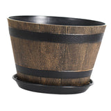 Maxbell Flower Pot Rustic Ornament Decorative Plant Container for Office Table Patio M