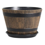 Maxbell Flower Pot Rustic Ornament Decorative Plant Container for Office Table Patio M