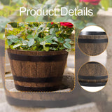 Maxbell Flower Pot Rustic Ornament Decorative Plant Container for Office Table Patio XL