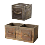 Maxbell Wooden Planter Box Decorative Flower Vase for Home Garden Dining Room Indoor 14x14x13.5cm