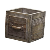 Maxbell Wooden Planter Box Decorative Flower Vase for Home Garden Dining Room Indoor 14x14x13.5cm