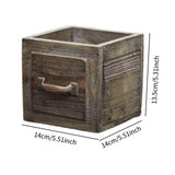 Maxbell Wooden Planter Box Decorative Flower Vase for Home Garden Dining Room Indoor 14x14x13.5cm