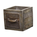 Maxbell Wooden Planter Box Decorative Flower Vase for Home Garden Dining Room Indoor 14x14x13.5cm