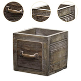 Maxbell Wooden Planter Box Decorative Flower Vase for Home Garden Dining Room Indoor 14x14x13.5cm