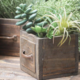 Maxbell Wooden Planter Box Decorative Flower Vase for Home Garden Dining Room Indoor 14x14x13.5cm