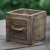 Maxbell Wooden Planter Box Decorative Flower Vase for Home Garden Dining Room Indoor 14x14x13.5cm